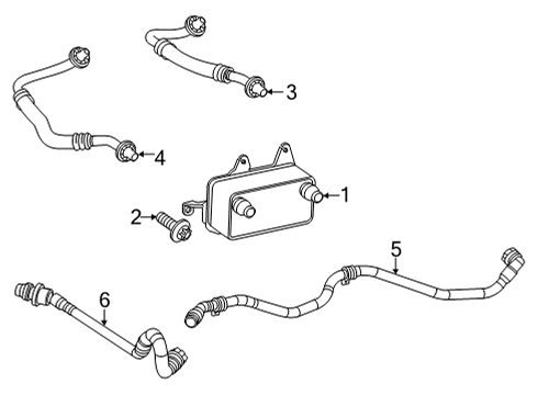 2021 Mercedes-Benz GLC300 Trans Oil Cooler Diagram 1