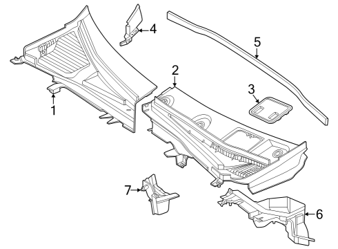 2024 Mercedes-Benz EQS 450+ SUV Cowl Diagram 3