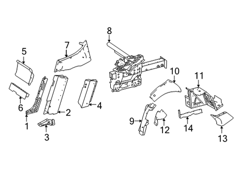 2020 Mercedes-Benz AMG GT C Inner Structure - Quarter Panel Diagram 2