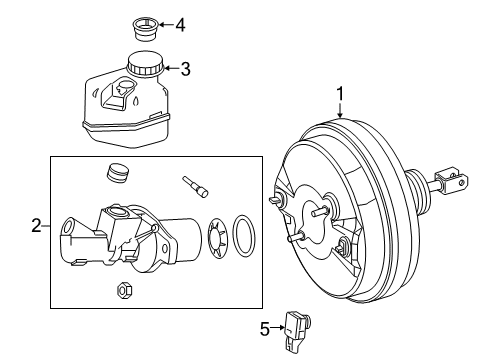 Brake Booster Diagram for 222-430-01-00