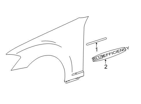 2011 Mercedes-Benz S400 Exterior Trim - Fender Diagram