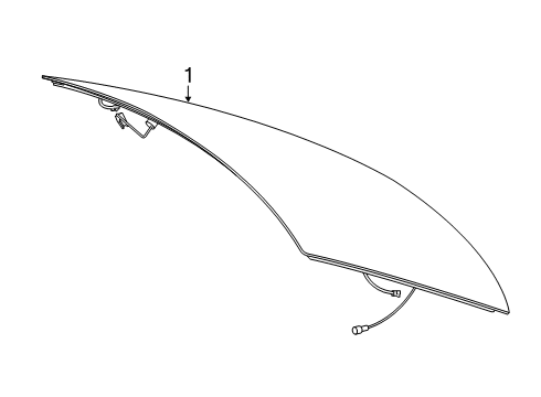 2019 Mercedes-Benz A220 Back Glass Diagram