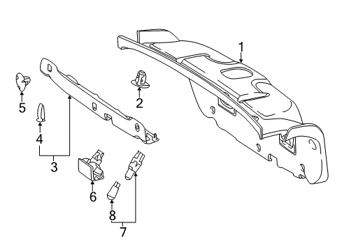 2015 Mercedes-Benz CLS63 AMG S Interior Trim - Trunk Lid Diagram