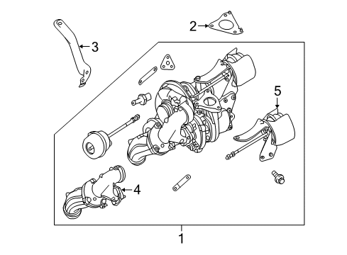 2015 Mercedes-Benz Sprinter 2500 Turbocharger, Engine Diagram 1