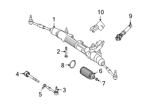 2011 Mercedes-Benz S550 Steering Column & Wheel, Steering Gear & Linkage