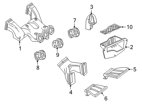 2016 Mercedes-Benz B250e Ducts Diagram 2