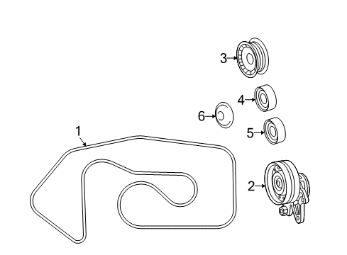 2009 Mercedes-Benz SL63 AMG Belts & Pulleys