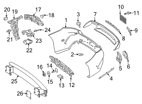 2021 Mercedes-Benz S560 Bumper & Components - Rear Diagram 2