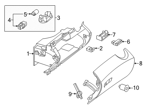 2021 Mercedes-Benz C43 AMG Glove Box