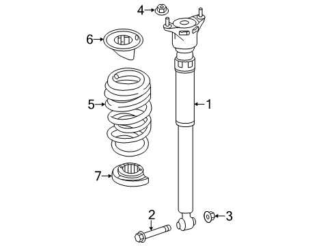 2015 Mercedes-Benz B Electric Drive Shocks & Components - Rear