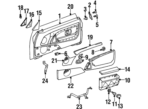 Trim Panel Diagram for 129-720-95-70-9A84