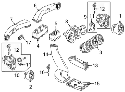 2022 Mercedes-Benz GLC300 Ducts Diagram 1