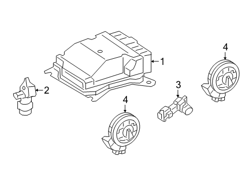 2021 Mercedes-Benz CLA45 AMG Air Bag Components Diagram 2