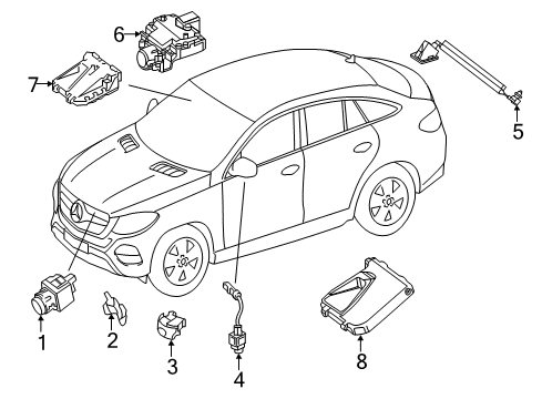 2018 Mercedes-Benz GLE550e Electrical Components Diagram 2