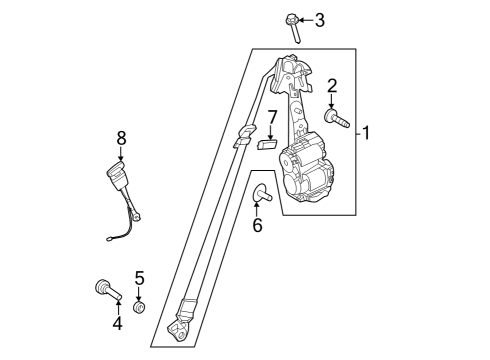 2023 Mercedes-Benz SL55 AMG Front Seat Belts Diagram