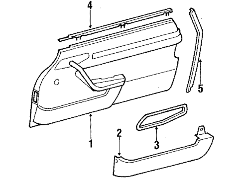 Trim Panel Frame Diagram for 107-727-02-32