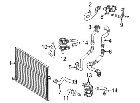 2021 Mercedes-Benz GLC63 AMG Intercooler, Cooling Diagram 5