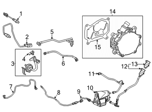 2022 Mercedes-Benz GLB35 AMG Emission Components Diagram