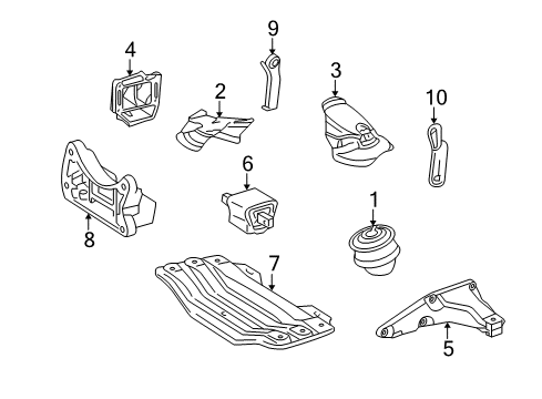 Front Bracket Diagram for 112-223-19-04