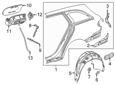 2022 Mercedes-Benz E450 Fuel Door Diagram 2