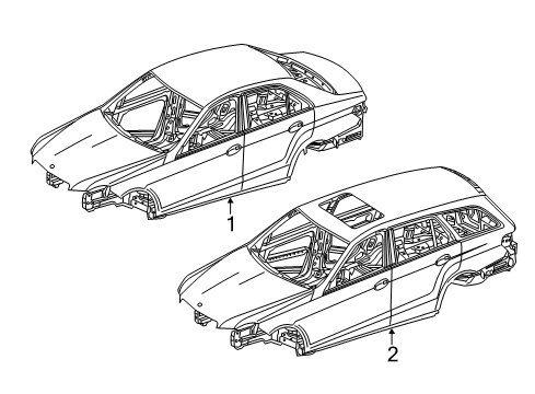 2014 Mercedes-Benz E63 AMG Body Shell Diagram