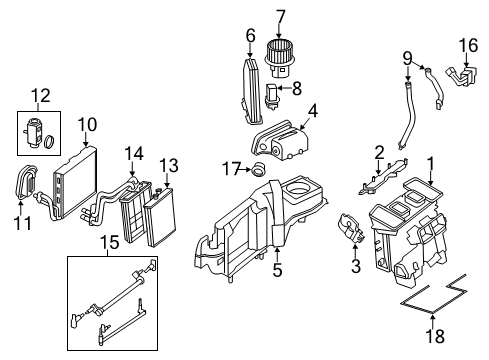 2011 Mercedes-Benz E63 AMG HVAC Case Diagram