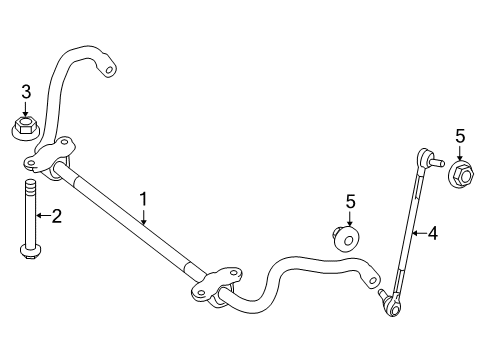 2015 Mercedes-Benz C250 Stabilizer Bar & Components - Front Diagram 2