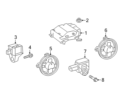 2020 Mercedes-Benz G550 Air Bag Components