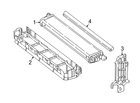 2020 Mercedes-Benz S63 AMG Radiator & Components Diagram 1