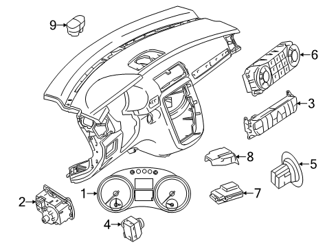 Instrument Cluster Diagram for 164-900-90-00