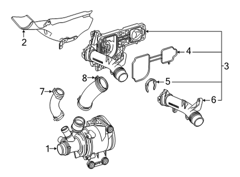 2021 Mercedes-Benz AMG GT 43 Water Pump Diagram