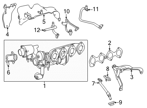 2012 Mercedes-Benz SLK250 Turbocharger, Engine Diagram