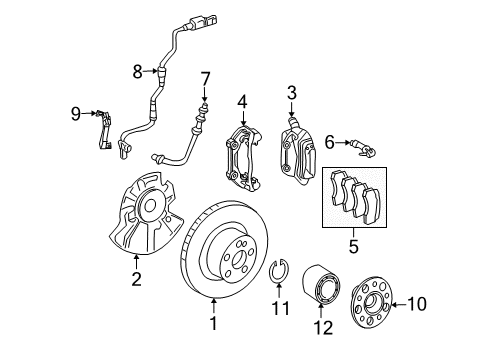 2011 Mercedes-Benz E550 Anti-Lock Brakes Diagram 3