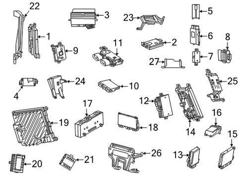 2022 Mercedes-Benz GLS450 Controls  Diagram