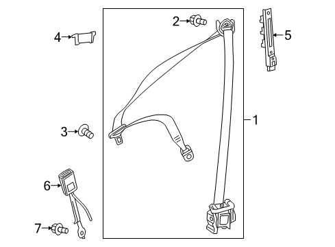 2019 Mercedes-Benz GLA250 Seat Belt Diagram 1