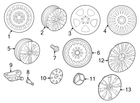 Wheel Bolt Diagram for 001-990-06-07