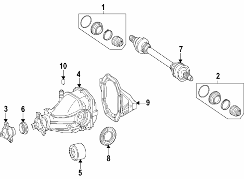 2021 Mercedes-Benz E350 Axle Shafts & Joints, Differential, Drive Axles, Propeller Shaft