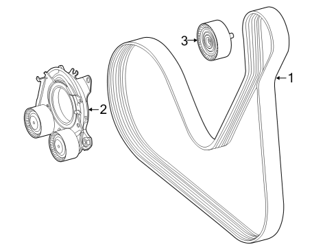 2024 Mercedes-Benz C43 AMG Belts & Pulleys  Diagram