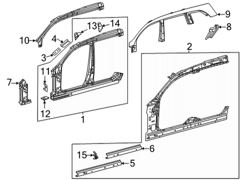 Roof Rail Diagram for 167-630-30-04