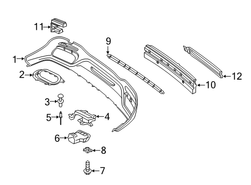 2020 Mercedes-Benz S560e Bumper & Components - Rear Diagram 3