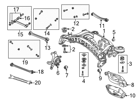 1998 Mercedes-Benz E320 Rear Suspension, Control Arm Diagram 3