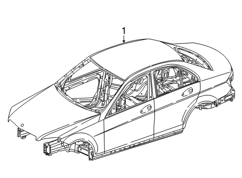 2014 Mercedes-Benz C350 Body Shell Diagram