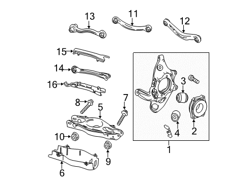 2011 Mercedes-Benz E550 Rear Suspension, Control Arm Diagram 3