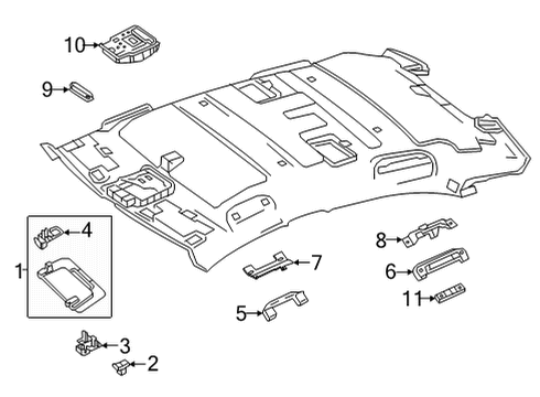 2024 Mercedes-Benz C43 AMG Interior Trim - Roof Diagram 4