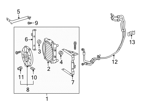 Oil Cooler Diagram for 211-500-04-00