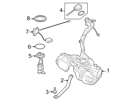 Fuel Tank Strap Bolt Diagram for 002-990-89-03