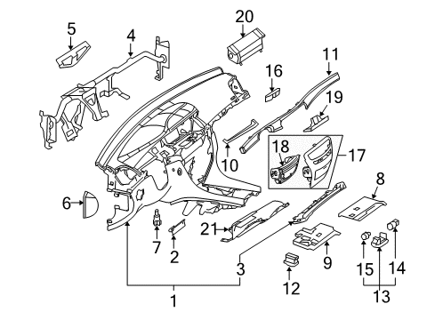 2010 Mercedes-Benz CL600 Instrument Panel Diagram