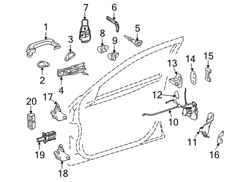 Lock Cylinder Diagram for 219-890-11-67