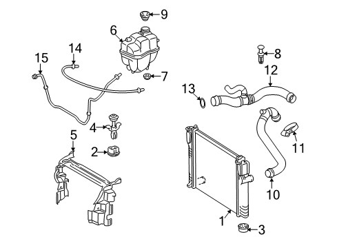 Reservoir Hose Diagram for 211-501-16-25