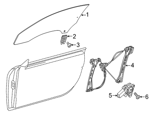 2020 Mercedes-Benz AMG GT Door Diagram 1